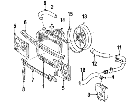 1991 Toyota 4Runner Radiator & Components, Cooling Fan Diagram