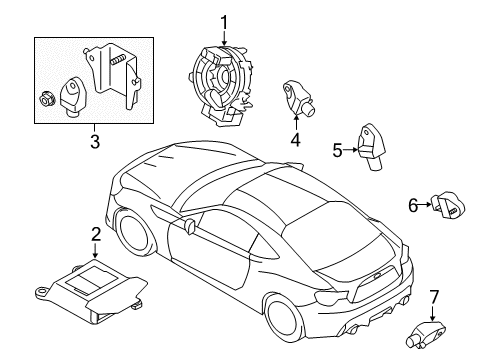 2018 Toyota 86 Air B Mod Assembly C RH Diagram for SU003-07968