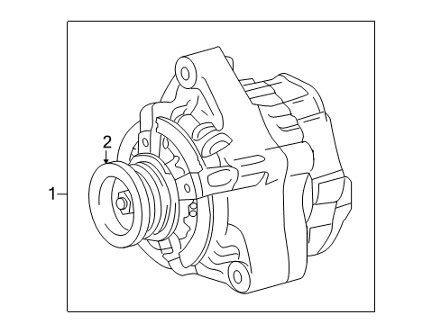 2009 Toyota Sequoia Pulley, Alternator Diagram for 27411-0S010