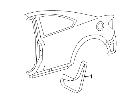 2006 Scion tC Mudguards Diagram for PT769-21040