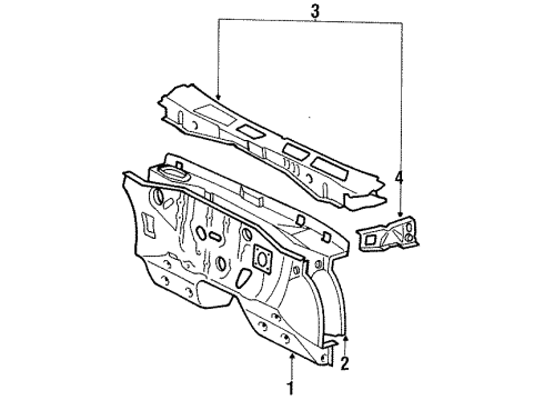 1989 Toyota Tercel Cowl Diagram 1 - Thumbnail