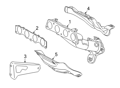 2018 Toyota C-HR Exhaust Manifold Diagram for 17141-37250