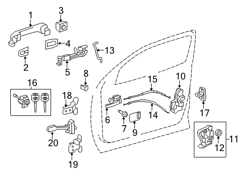 2016 Toyota Tundra Front Door Diagram 6 - Thumbnail