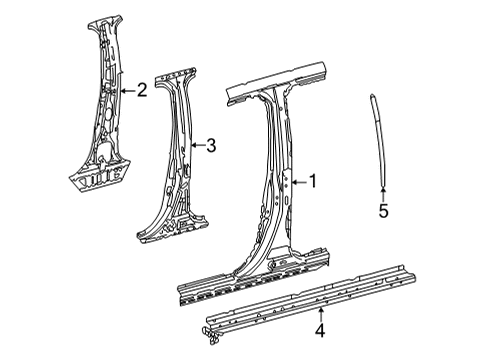 2024 Toyota Tundra Center Pillar & Rocker Diagram