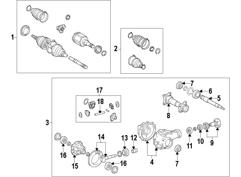 2021 Toyota Land Cruiser Front Axle, Axle Shafts & Joints, Differential, Drive Axles, Propeller Shaft Diagram