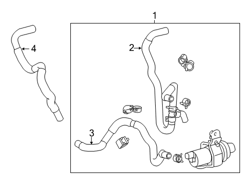 2012 Toyota Highlander Outlet Hose Diagram for 87245-48D30