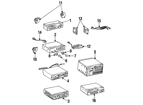 1985 Toyota Pickup Wire, Speaker Diagram for 86205-89102