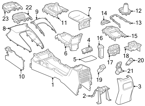 2019 Toyota Corolla Center Console Diagram