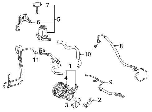 2005 Toyota Matrix Tube, Return Diagram for 44416-01010