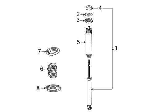 2019 Toyota Mirai Shocks & Components - Rear Diagram