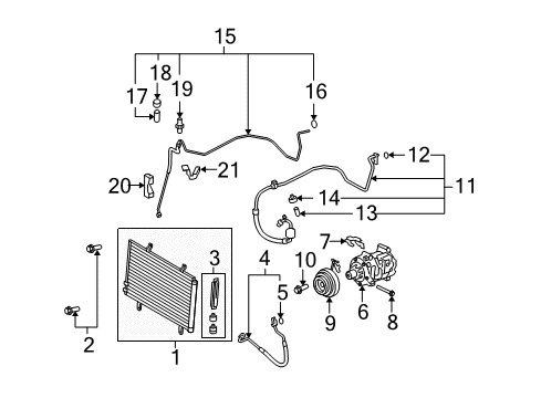 2014 Toyota Venza EVAPORATOR Sub-Assembly Diagram for 88501-06230