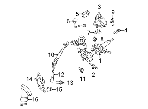 2010 Scion xB Cylinder & Key Set, Ignition Switch Lock Diagram for 69057-12770