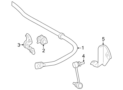 2024 Toyota Tundra Stabilizer Bar & Components - Rear Diagram