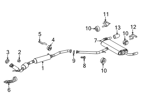 2023 Toyota Venza Exhaust Components Diagram