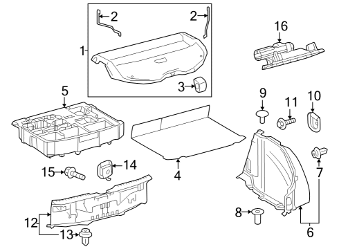 2023 Toyota GR Corolla Interior Trim - Rear Body Diagram