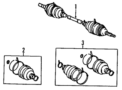 1994 Toyota Celica Shaft Assembly, Front Drive, Right Diagram for 43410-20710