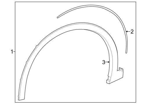 2023 Toyota Crown Exterior Trim - Fender Diagram