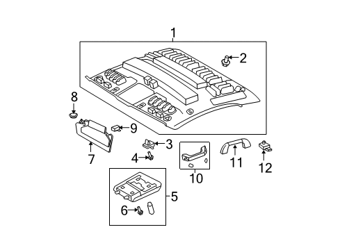 2009 Toyota Tundra Headlining Assy, Roof Diagram for 63310-0C916-E0