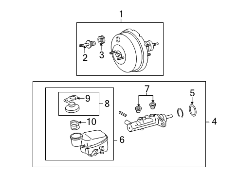 2009 Scion xD Hydraulic System, Brakes Diagram