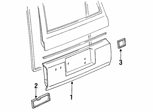 1992 Toyota Land Cruiser Tail Gate, Body Diagram