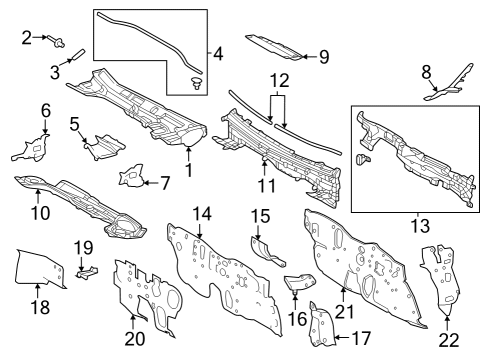 2022 Toyota Corolla Cross Clip, Windshield Outside Moulding Diagram for 75547-51021