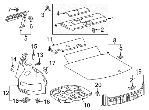 2020 Toyota Camry Interior Trim - Rear Body Diagram