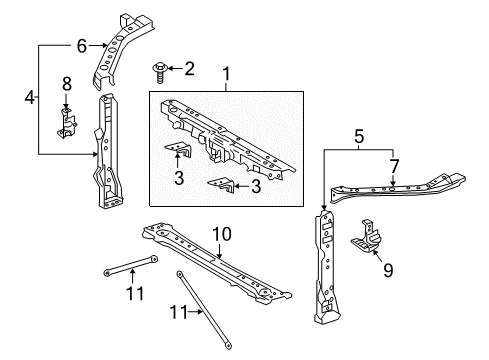 2022 Toyota Camry Support Sub-Assembly, Ra Diagram for 53205-06901