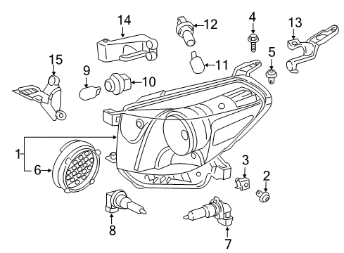 2015 Scion iQ Bulbs Diagram