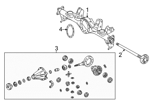 2021 Toyota Land Cruiser Axle & Differential - Rear Diagram