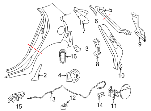 2012 Toyota Yaris Lid Assembly, Fuel FILLE Diagram for 77350-52181