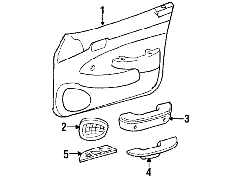 1995 Toyota Corolla Interior Trim - Front Door Diagram