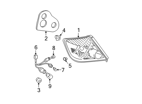 2008 Scion tC Socket & Wire, Rear Co Diagram for 81555-21240