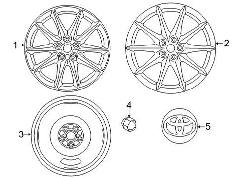 2023 Toyota GR86 WHEEL NUT Diagram for SU003-10733