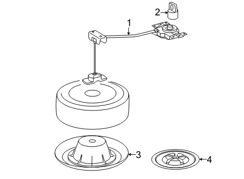 2010 Toyota Highlander Spare Tire Carrier Diagram 2 - Thumbnail