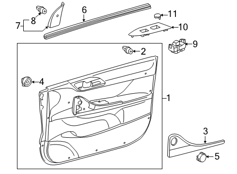 2015 Scion iQ Panel, Front Door ARMRE Diagram for 74231-74040-B0