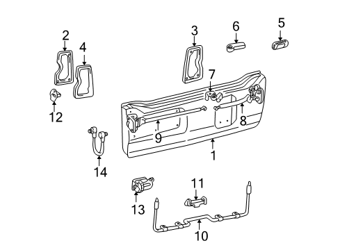 2006 Toyota Land Cruiser Packing, Back Door Service Hole Diagram for 67685-60020