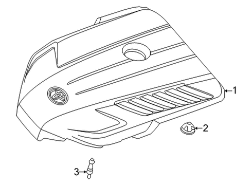 2021 Toyota GR Supra Engine Appearance Cover Diagram