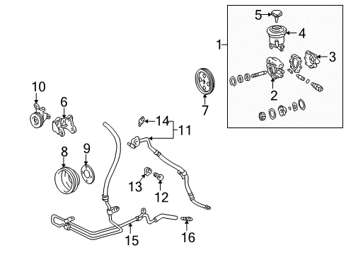 2000 Toyota 4Runner Valve Assy, Air Control Diagram for 17630-15090