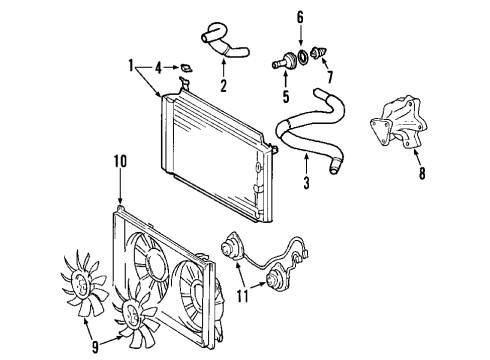 2008 Toyota Camry Cooling System, Radiator, Water Pump, Cooling Fan Diagram 5 - Thumbnail