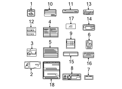 2005 Toyota 4Runner Label, Automatic Transmission Information Diagram for 35519-20030