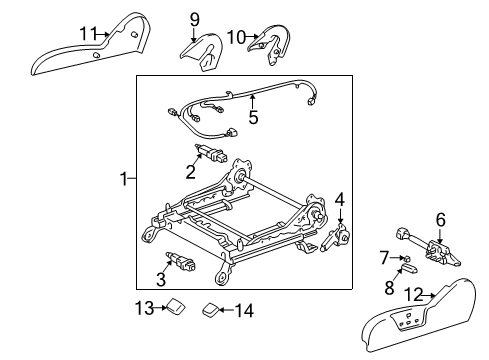 1997 Toyota 4Runner Cover, Reclining Adjuster Inside, RH Diagram for 71875-35010-B0