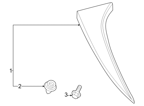 2023 Toyota GR Corolla Rear Spoiler Diagram