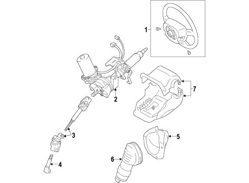 2018 Toyota Corolla Steering Column & Wheel, Steering Gear & Linkage Diagram 1 - Thumbnail