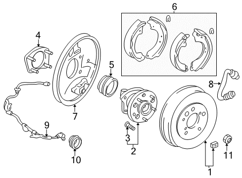 2001 Toyota RAV4 Rear Brakes Diagram 2 - Thumbnail