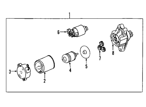 2007 Toyota RAV4 REMAN Starter Diagram for 28100-20020-84