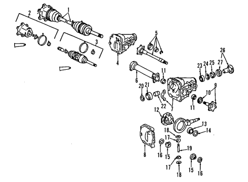 1995 Toyota Previa PINION, Differential Diagram for 41341-22020