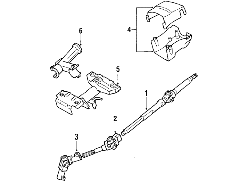 1988 Toyota Corolla Shaft & Internal Components Diagram