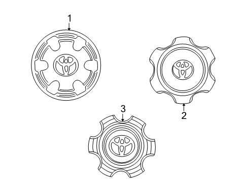 2001 Toyota 4Runner Wheel Covers & Trim Diagram