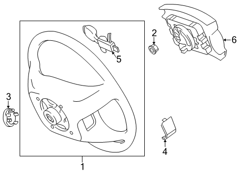 1997 Toyota Camry Cover, Steering Wheel, Lower Diagram for 45186-07010-E2