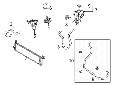 2022 Toyota Highlander Inverter Cooling Components Diagram